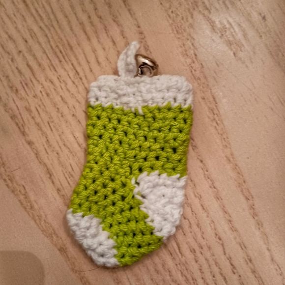 Bright Green Sock Christmas Ornament - Picture 1 of 2